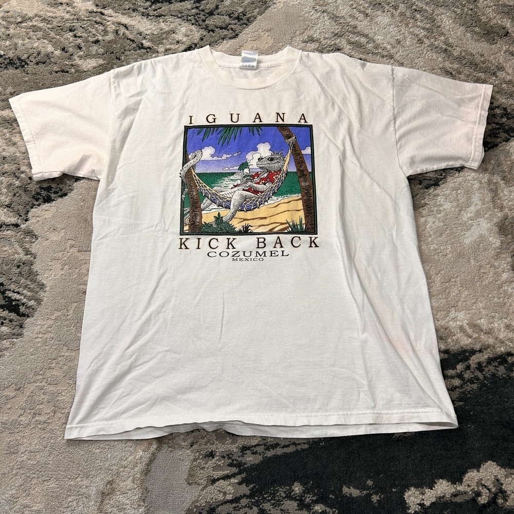 M&O Knits T Shirt VTG Sz XL White Nature Tee Graphic Lightweight Y2k Street Wear